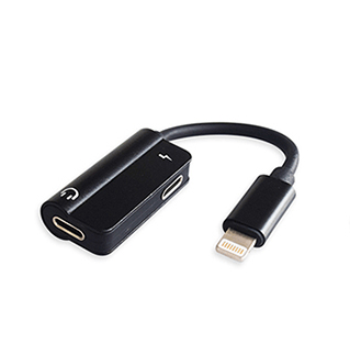 2 in 1 IP Male to 3.5 mm + IP Female Adapter MY032