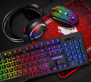 T-WOLF TF400 4-in-1 Gaming Set – RGB Toetsenbord, Muis, Headset en Muismat