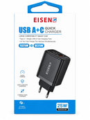 Eisenz USB A+C snel lader - 25W