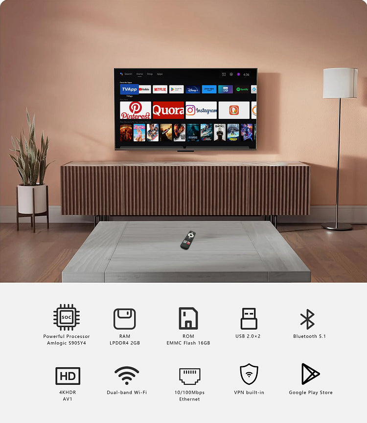 Zgemma Box Zgemma AIRBOX Y1 4K HDR Android TV Box - TVApp - UHD - Chromecast